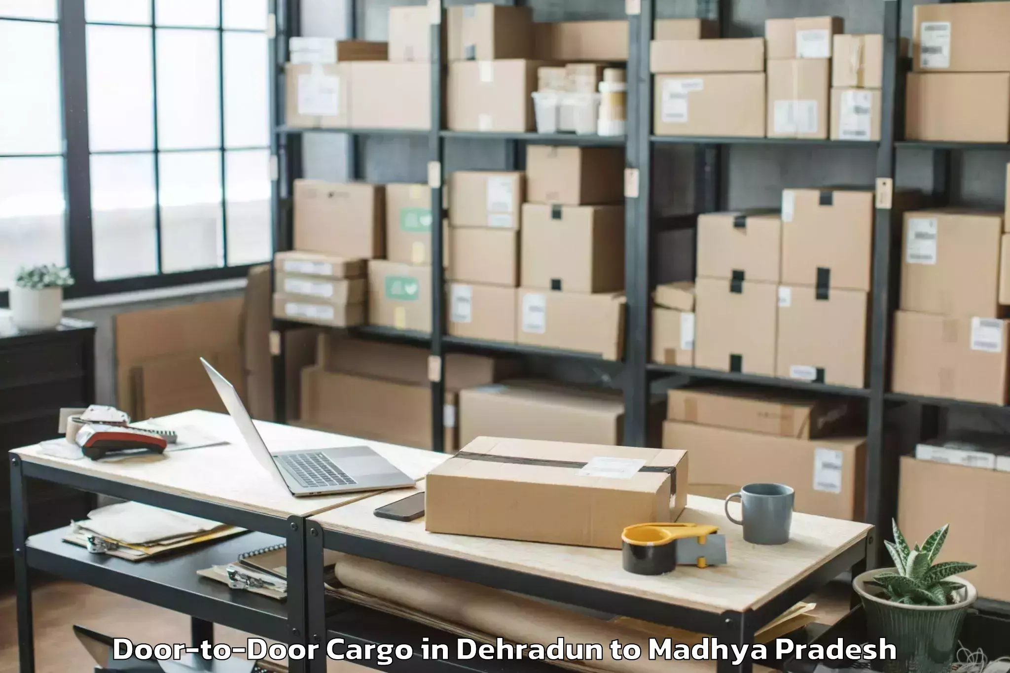 Quality Dehradun to Mandsaur University Mandsaur Door To Door Cargo